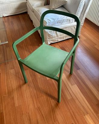 N.4 sedie originali IKEA YPPERLIG colore verde