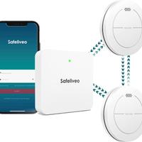 Rilevatore di fumo wifi set da 2 + stazione base