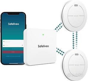 Rilevatore di fumo wifi set da 2 + stazione base