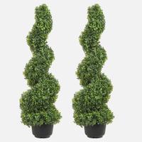 2x ALBERO PIANTA ARTIFICIALE BOSSO A SPIRALE 90CM