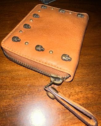 Portafogli zip in pelle Sendra