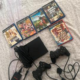 PlayStation 2 Slim+ 2 joystick+ 5 giochi
