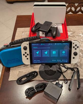 Nintendo Switch Oled 64gb+128gb Micro Sd+Accessori