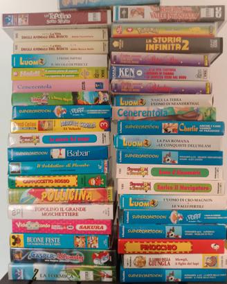 Lotto di 39 VHS vintage cartoni