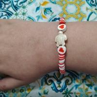 bracciale con cuori e tartaruga 