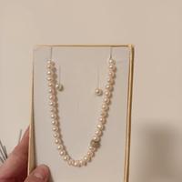 Collana e orecchini perle vere