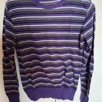 Maglioncino uomo a righe viola taglia M Exibit