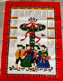 Canovaccio calendario vintage da collezione 1993
