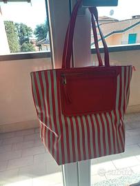 borsa carpisa usata una volta bianca e rossa 