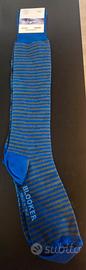 Calze uomo Blooker a righe blu/grigie