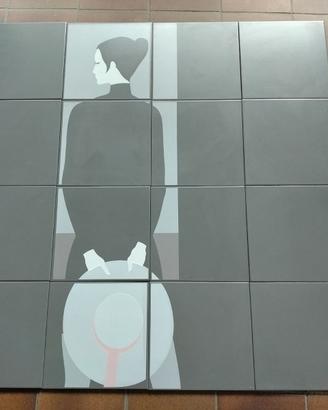 Marazzi,decoro"Donna con cappello"di A.Dalla Costa
