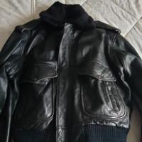 Giubbotto in pelle con pelliccia sfoderabile 