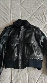 Giubbotto in pelle con pelliccia sfoderabile 