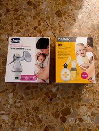 Tiralatte Medela Solo Elettrico e Chicco Manuale