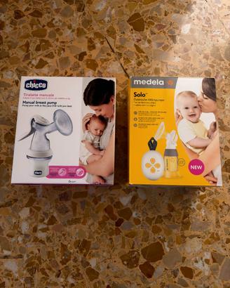 Tiralatte Medela Solo Elettrico e Chicco Manuale