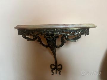 Consolle marmo e ottone