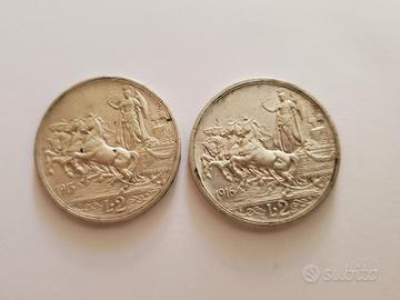 2 lire 1915 1916 Vittorio Emanuele III  