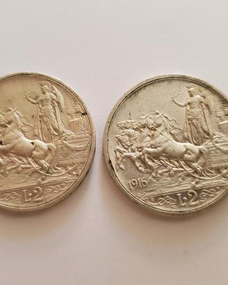 2 lire 1915 1916 Vittorio Emanuele III  