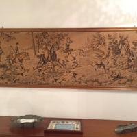 ARAZZO quadro battuta di caccia al cinghiale