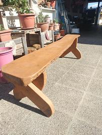 panchina rustica rovere