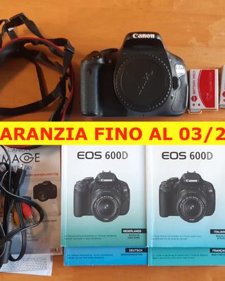 📸 Canon EOS 600D – GARANZIA fino al 03/2027