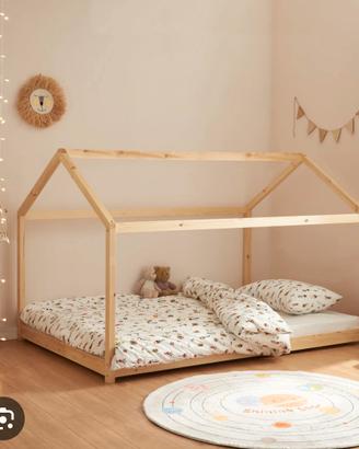 LETTO A CAPANNA INCLUSO MATERASSO