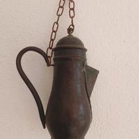 Polveriera antica in rame 