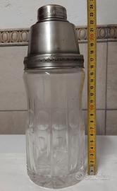 VECCHIO SHAKER DA BARMAN VETRO /CRISTALLO VINTAGE