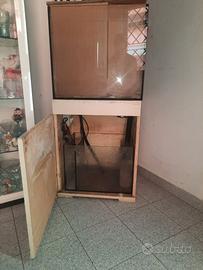 ACQUARIO CON MOBILETTO DI APPOGGIO