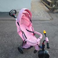 Triciclo HyperMotion rosa con maniglione guida