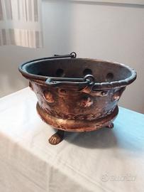Grande pentolone in rame decorativo (anni ’90)