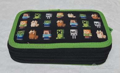 Astuccio a 2 Zip - Minecraft - Completo
