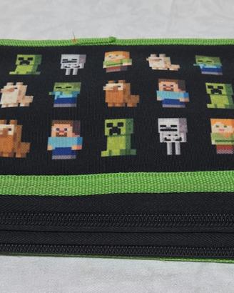 Astuccio a 2 Zip - Minecraft - Completo