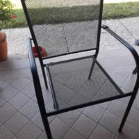 N. 4 sedie da esterno in metallo nere