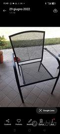N. 4 sedie da esterno in metallo nere