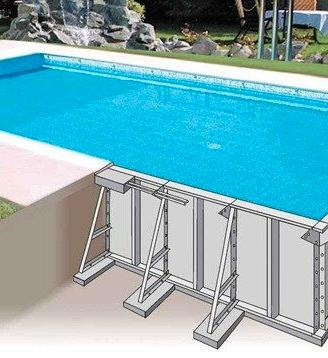 KIT PISCINA INTERRATA MT 8X4X1,5 CON PANNELLI IN A