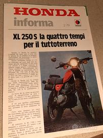 Cartella stampa Honda XL250