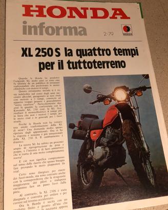 Cartella stampa Honda XL250