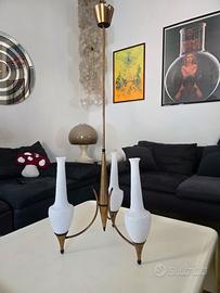 Lampadario a 3 bracci attribuito a Oscar Torlasco 