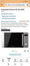 Forno a microonde nuovo mai usato