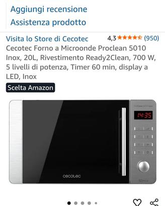 Forno a microonde nuovo mai usato
