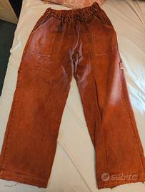 pantaloni/jeans baggy larghi marroni