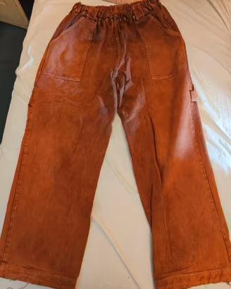 pantaloni/jeans baggy larghi marroni