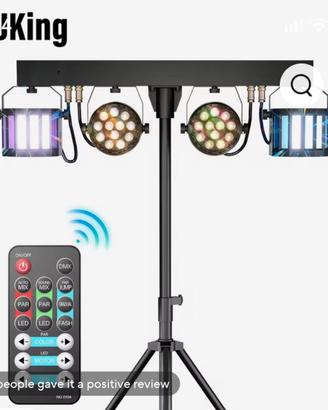 LUCI CON SUPPORTO DA PALCO FESTE DJ MUSICA 60W