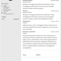 Operaio/Pulizia giardini/Allestitore