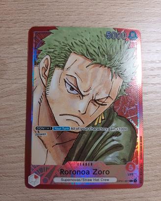 one piece card game Roronoa Zoro (OP01-001) (V.2)