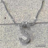 COLLANA LETTERA S IN ORO 18kt. E DIAMANTI