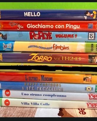 Lotto 11 DVD cartoni animati per bambini
