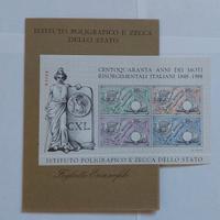 Foglio erinnofilo "140 anni moti risorgimentali.."