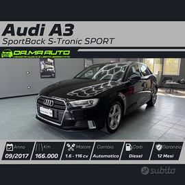 Audi A3 SPB 1.6 TDI 116 CV S tronic Sport 2017